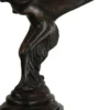 Casa Padrino Luxus Bronze Skulptur Lady with Wings Bronze / Schwarz 15 x 17 x H. 21 cm - Edle Bronzefigur mit Marmorsockel