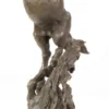 Casa Padrino Luxus Bronze Skulptur Kämpfende Pferde Bronze / Schwarz 33 x 14,3 x H. 51 cm - Deko Bronzefigur mit Marmorsockel