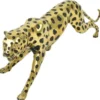 Casa Padrino Luxus Bronze Skulptur Gepard Gold / Schwarz 62 x 14 x H. 18 cm - Bronze Deko Figur - Bronze Tierfigur - Luxus Deko Accessoires