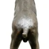 Casa Padrino Luxus Bronze Skulptur Boxer Hund Bronzefarben 85 x 28 x H. 95 cm - Bronze Dekofigur - Wohnzimmer Dekofigur - Luxus Wohnzimmer Deko Accessoires