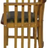 Casa Padrino Luxus Bürostuhl mit Armlehnen Hellbraun / Grün 63 x 52 x H. 80 cm - Büromöbel