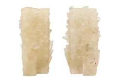 Casa Padrino Luxus Buchstützen 2er Set 24 x 8 x H. 20 cm - Buchstützen Out aus echtem Naturquarz und Kunstharz - Luxus Deko Accessoires