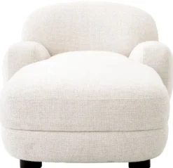 Casa Padrino Luxus Chaiselongue Weiß / Schwarz 95 x 170 x H. 69 cm - Wohnzimmer Liegesessel - Recamiere - Wohnzimmer Möbel - Luxus Möbel - Luxus Qualität