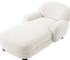 Casa Padrino Luxus Chaiselongue Weiß / Schwarz 95 x 170 x H. 69 cm - Wohnzimmer Liegesessel - Recamiere - Wohnzimmer Möbel - Luxus Möbel - Luxus Qualität