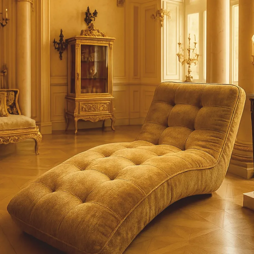 Casa Padrino Luxus Chaiselongue / Relax Liege Gold 170 cm - Luxus Möbel