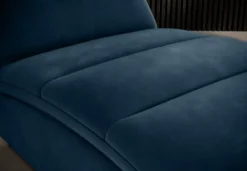 Casa Padrino Luxus Chaiselongue mit Kopfkissen Blau 85 x 170 x H. 92 cm - Wohnzimmer Liegesessel - Relexliege - Recamiere - Wohnzimmer Möbel - Luxus Möbel