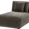 Casa Padrino Luxus Chaiselongue Grau / Schwarz 93 x 158 x H. 83 cm - Liegesessel mit Rückenlehne und 2 Kissen - Wohnzimmer Möbel