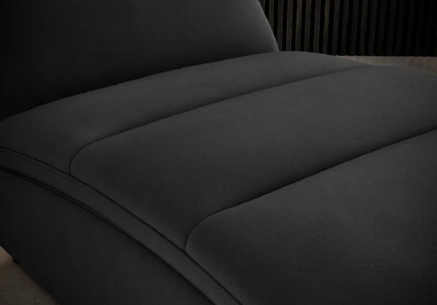 Casa Padrino Luxus Chaiselongue mit Kopfkissen Schwarz 85 x 170 x H. 92 cm - Wohnzimmer Liegesessel - Relexliege - Recamiere - Wohnzimmer Möbel - Luxus Möbel