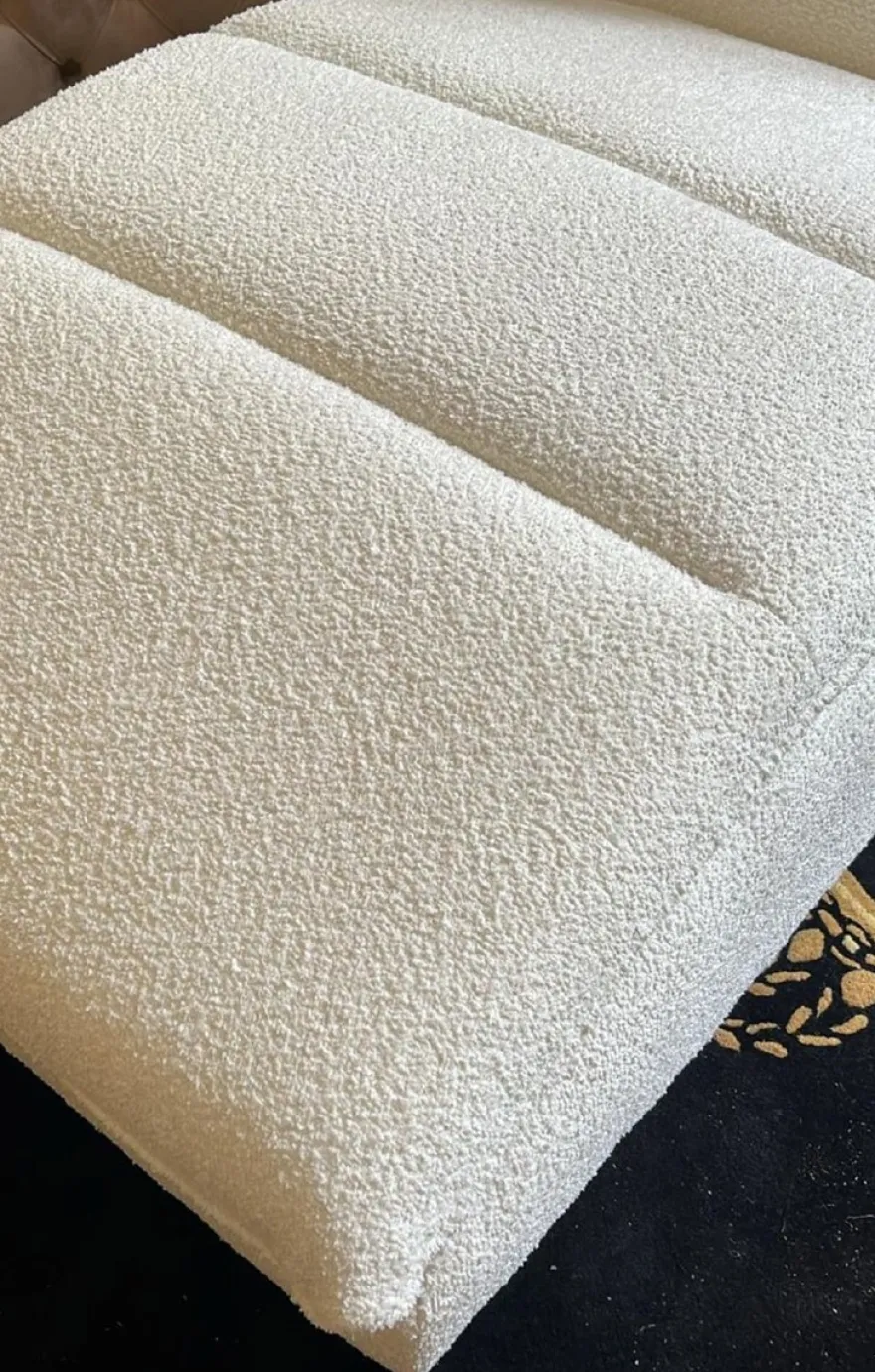 Casa Padrino Luxus Chaiselongue mit Kopfkissen Weiß 170 cm
