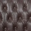 Casa Padrino Luxus Chesterfield Kunstleder Sofa Dunkelbraun / Naturfarben 140 x 85 x H. 85 cm - Wohnzimmer Sofa - Wohnzimmer Möbel - Chesterfield Möbel - Luxus Möbel - Luxus Einrichtung