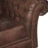 Casa Padrino Luxus Chesterfield Sofa Braun - Chesterfield Wohnzimmer Möbel