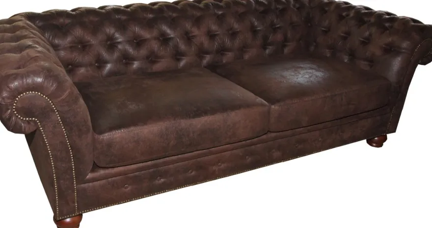 Casa Padrino Luxus Chesterfield Sofa Braun - Chesterfield Wohnzimmer Möbel