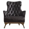 Casa Padrino Luxus Chesterfield Echtleder Sessel Dunkelbraun / Braun - Echtleder Möbel