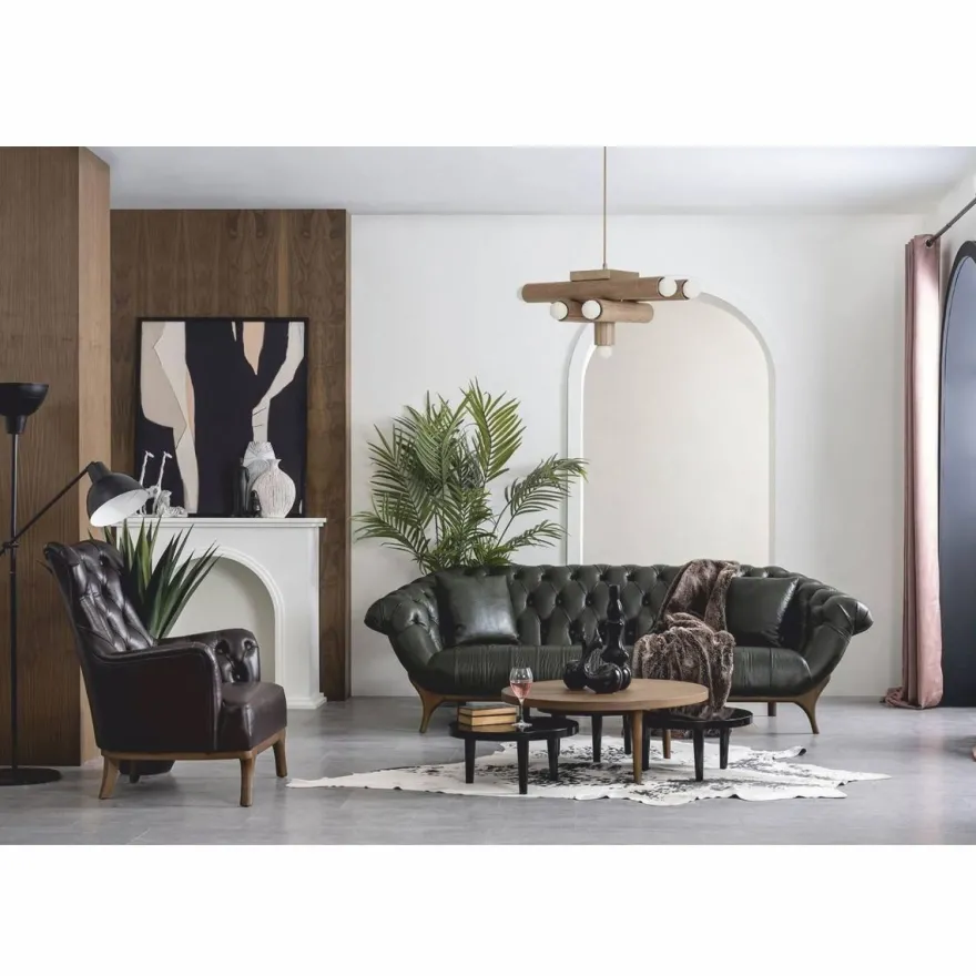 Casa Padrino Luxus Chesterfield Echtleder Sessel Dunkelbraun / Braun - Echtleder Möbel