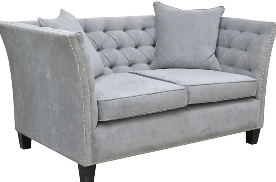 Casa Padrino Luxus Chesterfield Samt Sofa mit Kissen 174,5 x 91 x H. 86 cm - Verschiedene Farben - Wohnzimmer Möbel - Chesterfield Möbel
