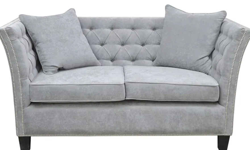 Casa Padrino Luxus Chesterfield Samt Sofa mit Kissen 174,5 x 91 x H. 86 cm - Verschiedene Farben - Wohnzimmer Möbel - Chesterfield Möbel