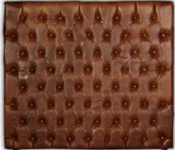 Casa Padrino Luxus Chesterfield Leder Bett-Kopfteil Braun 200 x H. 140 cm - Chesterfield Echtleder Schlafzimmer & Hotel Möbel - Luxus Kollektion