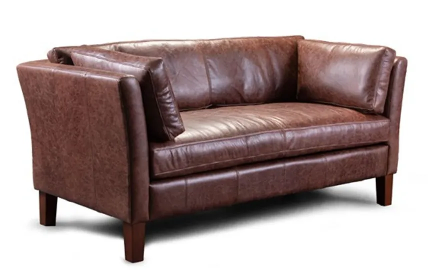 Casa Padrino Luxus Chesterfield Sofa Charlie 107 x 86 x H. 84 cm - Elegantes Wohnzimmer Sofa mit Echtleder - Chesterfield Wohnzimmer Möbel