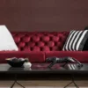 Casa Padrino Luxus Chesterfield Sofa Bordeauxrot 235 x 98 x H. 72 cm - Wohnzimmer Sofa - Chesterfield Wohnzimmer Möbel