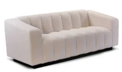 Casa Padrino Luxus Chesterfield Fußhocker Tete Bucle 235 x 90 x H. 78 cm - Eleganter Wohnzimmer Fußhocker mit Echtleder - Chesterfield Wohnzimmer Möbel