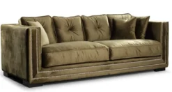 Casa Padrino Luxus Chesterfield 2er Sofa Hamilton 165 x 105 x H. 90 cm - Elegantes Wohnzimmer 2er Sofa mit Echtleder - Chesterfield Wohnzimmer Möbel