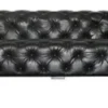 Casa Padrino Luxus Chesterfield Leder U-Form Sofa Vintage Schwarz / Braun 415 x 200 x H. 74 cm - 3-Teiliges Echtleder Wohnzimmer Sofa - Wohnzimmer Möbel - Chesterfield Möbel - Luxus Möbel