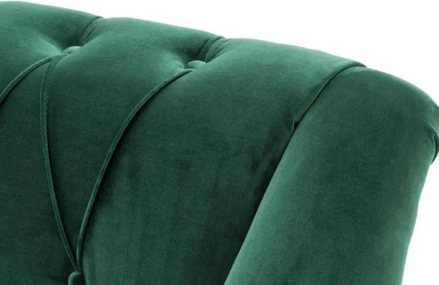 Casa Padrino Luxus Chesterfield Wohnzimmer Sofa Grün / Braun / Gold 230 x 90 x H. 81,5 cm - Luxus Qualität