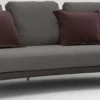 Casa Padrino Luxus Chesterfield 3-Sitzer Sofa Grau / Braun 240 x 95 x H. 85 cm - Wohnzimmer Sofa - Wohnzimmer Möbel