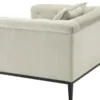 Casa Padrino Luxus Chesterfield Sessel mit Kissen Hellgrau / Rotguss 103 x 97 x H. 75 cm - Chesterfield Wohnzimmer Möbel