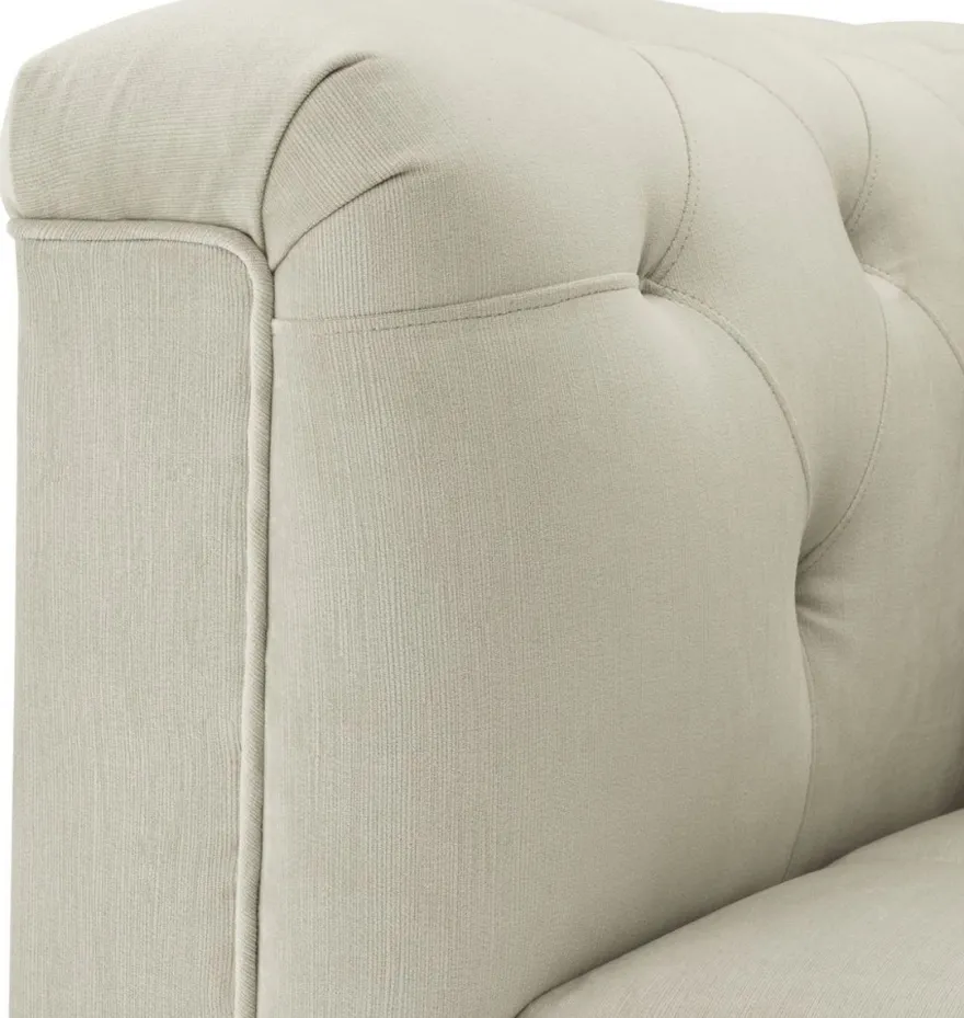 Casa Padrino Luxus Chesterfield Sessel mit Kissen Hellgrau / Rotguss 103 x 97 x H. 75 cm - Chesterfield Wohnzimmer Möbel