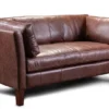 Casa Padrino Luxus Chesterfield 4er Sofa Charlie 220 x 86 x H. 84 cm - Elegantes Wohnzimmer 4er Sofa mit Echtleder - Chesterfield Wohnzimmer Möbel