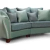 Casa Padrino Luxus Chesterfield Sofa Jannet Fluted 90 x 87 x H. 82 cm - Elegantes Wohnzimmer Sofa mit Echtleder - Chesterfield Wohnzimmer Möbel
