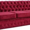 Casa Padrino Luxus Chesterfield Samt Sofa 235 x 93 x H. 84 cm - Verschiedene Farben - Chesterfield Möbel