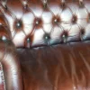 Casa Padrino Luxus Chesterfield Leder Sofa 240 x 100 x H. 80 cm - Verschiedene Farben - Echtleder Wohnzimmer Sofa - Chesterfield Wohnzimmer Möbel