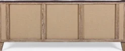 Casa Padrino Luxus Chesterfield Kunstleder Sofa Dunkelbraun / Naturfarben 194,5 x 85 x H. 85 cm - Wohnzimmer Sofa - Wohnzimmer Möbel - Chesterfield Möbel - Luxus Möbel - Luxus Einrichtung