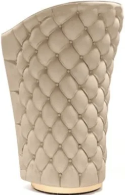 Casa Padrino Luxus Chesterfield Echtleder Barstuhl Beige / Braun / Gold 66 x 66 x H. 103 cm - Handgefertigter drehbarer Barstuhl mit hochwertigem Leder - Hotel Möbel - Luxus Qualität - Made in Italy