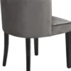 Casa Padrino Luxus Chesterfield Esszimmerstuhl Grau / Schwarz 60 x 58 x H. 77 cm - Esszimmermöbel