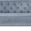 Casa Padrino Luxus Chesterfield Samt Sofa mit Kissen 225 x 84 x H. 76,5 cm - Verschiedene Farben - Chesterfield Wohnzimmer Möbel