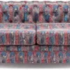 Casa Padrino Luxus Chesterfield Samt Sofa Mehrfarbig / Schwarz 220 x 96 x H. 78 cm - Wohnzimmer Sofa - Hotel Sofa - Wohnzimmer Möbel - Chesterfield Möbel - Luxus Möbel - Luxus Einrichtung