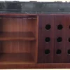 Casa Padrino Luxus Cocktail Bar mit Marmorplatte Dunkelbraun / Schwarz / Silber 279,4 x H. 223,5 cm - Massivholz Bar - Bar Möbel - Hotel & Restaurant Möbel