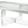 Casa Padrino Luxus Couchtisch 140 x 80,5 x H. 43 cm - Designer Wohnzimmertisch