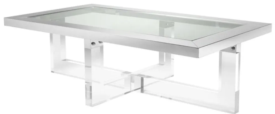 Casa Padrino Luxus Couchtisch 140 x 80,5 x H. 43 cm - Designer Wohnzimmertisch