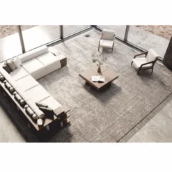 Casa Padrino Luxus Couchtisch Braun / Weiß 100-140 cm - Ausziehbarer Wohnzimmertisch