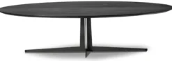Casa Padrino Luxus Couchtisch Anthrazitgrau 150 x 80 x H. 38 cm - Ovaler Wohnzimmertisch - Wohnzimmer Möbel - Luxus Qualität