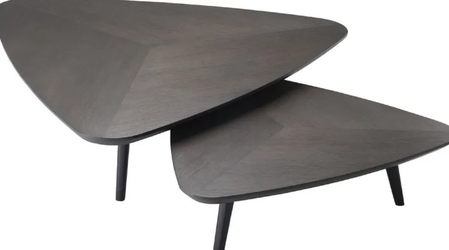 Casa Padrino Luxus Couchtisch Set Mokkafarben - 2 Massivholz Wohnzimmertische - Wohnzimmer Möbel - Luxus Qualität