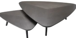 Casa Padrino Luxus Couchtisch Set Mokkafarben - 2 Massivholz Wohnzimmertische - Wohnzimmer Möbel - Luxus Qualität