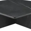 Casa Padrino Luxus Couchtisch Set Schwarz - 3 Wohnzimmertische aus hochwertigem Marmor - Luxus Wohnzimmer Möbel