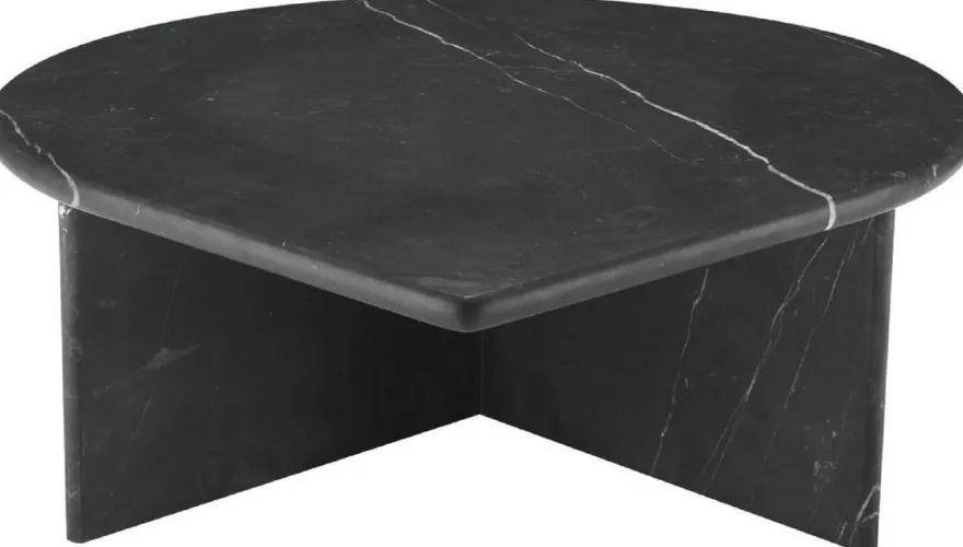 Casa Padrino Luxus Couchtisch Set Schwarz - 3 Wohnzimmertische aus hochwertigem Marmor - Luxus Wohnzimmer Möbel