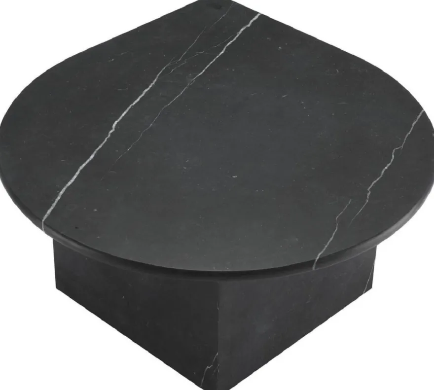 Casa Padrino Luxus Couchtisch Set Schwarz - 3 Wohnzimmertische aus hochwertigem Marmor - Luxus Wohnzimmer Möbel