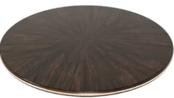 Casa Padrino Luxus Couchtisch Dunkelbraun Ø 130 x H. 38 cm - Runder Massivholz Wohnzimmertisch - Wohnzimmer Möbel - Luxus Möbel